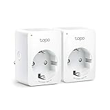 Tapo Smart WLAN Steckdose,Alexa Steckdose 2er Pack, Smart Home WiFi Steckdose, Alexa Zubehör,funktioniert mit Alexa,Google Home,Tapo App, Sprachsteuerung, Fernzugriff,Kein Hub notwendig, Mini