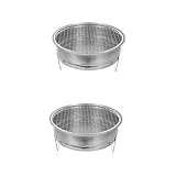MILISTEN 2 Sätze Grill Im Freien Grillabdeckungen Grillen Holzkohlegrill Außengrill Grillabende Outdoor-rack Toaster Kohleofen Im Freien Grillkohleständer Herd Bbq-tool Rostfreier Stahl