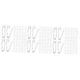 DIYEAH 3 Sätze Gebogener Stift Goldgeschwungene Kleidung Sicherheitsnadel Griff Sicherheitsnadeln Nähen Kupplungsstift Große Panel Metall Silver 100 Stück * 3