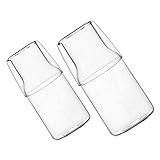 PRETYZOOM 2 Sätze Glas Kühler Wasserkocher Mundwasser-spenderkrug Wasserflasche Klarer Teekessel Kanne Mit Deckel Karaffe Hausversorgung Tragbar Transparent Glas Mit Hohem Borosilikatgehalt