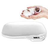 Digitale Haustierwaage für kleine Tiere: WIYETY Kleine Tierwaage Futterwaage Babywaage LCD Digitale Katzenwaage mit 4 Wiegemodi (kg/oz/lb/ml) für Kätzchen Welpen Hamster kleine Vögel (15KG)