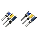 6 x 1/4-Zoll-Trimmfräser-Bits, Muster-Vorlage, Fräser-Bit-Set, Holzbearbeitung, Oberlager-Fräswerkzeuge