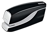 Leitz Elektrisches Büroheftgerät für 10 Blatt, Batteriebetrieb, Inkl. Heftklammern, Schwarz, NeXXt-Serie, 55660095