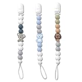 3 Stück Schnullerkette Cartoon-Tier-Design Cup Catcher Silikon Sicherheitsgurt für Spielzeug Verstellbarer Kinderwagenkette zum Aufhängen von Spielzeug Trinkbecher Halteriemen für Kinderwagen