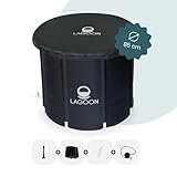Lagoon Faltbare und aufblasbare Badewanne für die Dusche | 85 CM | Sitzbadewanne für Erwachsene | Eisbad und Wellness-Erlebnis | XL Tragbare Badewanne - Eiswanne für zu Hause