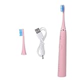 Ipetboom 1 Satz elektrische Zahnbürste Schall- Schallzahnbürste Zahnbürsten Batteriebetriebene Zahnbürste Abs zerborsten oral care mundpflege Aufhellende Zahnbürste pp Rosa