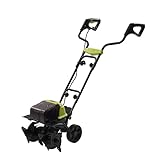 Akku-Bodenhacke Elektrische Motorhacke Li-Ion 40 V Akku-Bodenfräse mit 4 speziell Gehärteten Hackmessern, Arbeitstiefe 18cm, Arbeitsbreite 36 cm