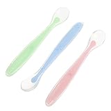 CRAFTHROU 3er Set öffel Für Babys Lebensmittelgeeignetes Füttern Multifunktionale Esslöffel Und Ideal Für Beikost Und Die Ersten Mahlzeiten