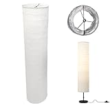 bangminda Papier Stehlampe Lampenschirm Standleuchte Ersatzschirm Reispapier Stehlampe Lampenschirm Standleuchte Schirm Ersatz, Weiß Staubdicht Licht Abdeckung für Zuhause Hotel Zimmer, Zylindrisch