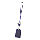 OFFSCH Bling Kristall Ausweishalter Mit Strass Lanyard Blau Modisches Umhängeband Für Geschäftsausweise Und Schlüssel Eleganter Kartenhalter Mit Einziehbarem Band Für Büro Und