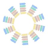 10 Sätze Klassifizierungsindex Aufkleber Etiketten Papierregister Seitenregister Flaggen Neon Seitenmarkierungen Praktische Lesestreifen Klebrige Satzmarkierungen Tragbare SHOWERORO
