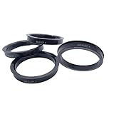 HAFRILY 4X 66.6mm Auf 57.1mm Zentrierringe Radnaben-Zentrierringe Kompatibel mit VW, Mercedes-Benz und Audi Kunststoff Schwarz