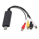 SUWIWKKOA USB 2.0 Audio Video Grabber Video Audio Wandler Audio Video Grabber Video Grabber Für Mac Konverter Analog Digital Wandler Video Mit Adapter Für VHS/VCR/tv Zu DVD Für Windows11/10/8/7/mac