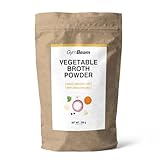 GymBeam Gemüsebrühe-Pulver – Intensiver Geschmack, vielseitiges Gewürz mit Salz aus Pakistan, ideal für Suppenbasis, Saucen, Eintöpfe, Dressings, vegan, ohne Glutamate, Gluten, Zucker, 200 g
