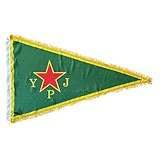 Premium Kurdistan YPJ Satin Flagge - Kurdish Flag - Kurdistan Flagge - Kurdish Flag 90x150cm 60x90cm (90x150cm)