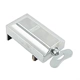 Oniissy Sicherheitsschloss für Fenster, Schiebetürbegrenzer, Kindersicherung, Diebstahlschutz, Aluminiumlegierung, Flügelverriegelungssystem mit Schlüsseln, modernes Design, einfache Installation