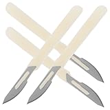 HOOWIFFY 4 Stück Brotschneidewerkzeug aus Kohlenstoffstahl und Kunststoff Gebogenes Bäckermesser mit Skala Professionelles Backutensil für Hotel und Bäckerei Einfach zu Bedienen Weiß