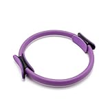 WENMEE Yoga-Kreise, Pilates-Ring, Doppelgriff-Zauberkreis für Körperübungen und Physiotherapie(Purple)