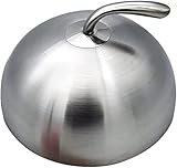 TIECHUINIUB Edelstahl-Dampfabdeckung zum Servieren von Speisen mit Griff für Küche, Grill, Partys, Kochen drinnen oder draußen, 26 cm