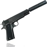 Pistolen Spielzeug Zubehör Attrappe für Kostüm Erwachsene & Kinder für Fasching & Karneval Pistole wie Geheimagent (Mengenauswahl) (1x)