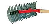 Schneidrechen 35 cm Vertikutierer Rasenlüfter Handvertikutierer Harke mit Stiel