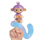 Fingerlings Snuggle Tails – Interaktiver lila AFFE (Coco), mit flauschigem Schwanz, Mini-Bestie (Chloe), Pinsel und Aufklebern