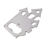 Larcele Multitool-Karte, 16-in-1-Multitool, passt in eine Tasche, für Outdoor-Camping, tägliche Überlebens-Notfälle, VK2103 (M, Silber)