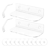 Genérico Pflanzenregal, 2 Stück, schwimmend, mit Saugnäpfen, Acryl-Fensterregal für Pflanzen, für drinnen und draußen, Haus, Balkon, Garten, Hof und Blumentöpfe