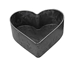 Decpero Herz Pflanzschale I Kunststoff I 1 Stück I grau-schwarz I 15 cm