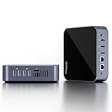 DreamQuest Mini PC,Intel Ν95-32GB DDR4 + 1TB M.2 NVMe SSD, vorinstalliertes Windows 11 Pro, WiFi 5/BT4.2/USB 3.2/4K@60 Hz/Gigabit Ethernet Mini Tower Computer, geeignet für Zuhause/Büro