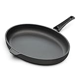 Hoffmann Fischpfanne Oval 39 x 29 cm Induktion I Schnitzelpfanne Made in Germany I Schmorpfanne Servierpfanne abnehmbaren Griff I Große Pfanne für alle Herdarten I Backofenfest