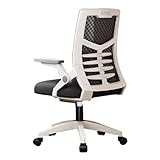 FZL02068LM Schreibtischstuhl Chefsessel mit Verstellbarer Armlehne, ergonomischer Drehstuhl fürs Büro und Zuhause, Schreibtischstuhl aus Netzgewebe mit hoher Rückenlehne Stühle(Schwarz)