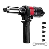 DINESA Elektrischer Nietmutternadapter, 2,4 - 6,4 mm, automatische Nietzange, kabelloses Nietwerkzeug mit Schlüssel und Griff