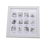 Rahmen für das Erste Jahr des Babys, Fotomomente für mein Erstes Jahr, Baby-Andenken-Bilderrahmen, Collage-Rahmen für Baby-12-Monats-Bilderrahmen, für Baby-Wachstumsaufzeichnungen, Baby-Andenken