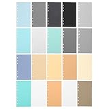 NUOBESTY 40 Blatt Loseblatt-Bindepapier: A6-Bindeplaner-Einlagen – 6-Loch-Notizbuch-Füllpapier für Reisetagebuch-Zubehör