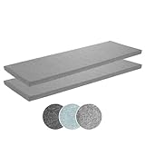 sleepling 2er Set Bierbankauflagen mit Bezug 220 x 25 x 4 cm, extra Dicke Auflage für gängige Bänke und Bierzeltgarnituren, hellgrau