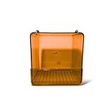 ANIMALPLAST Draußen Vogelbadehaus, Vogeltränke für Käfig, Vogel Badewanne mit Haken Hängende (Orange)