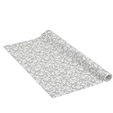 Venilia Klebefolie | Cirrus Grey Blumenornamente | 45 cm x 1,5 m, Stärke 95μ | selbstklebende Möbel-Folie, Dekofolie, Tapete, Küchenfolie | ohne Phthalate | Made in EU