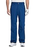 Herren-Golfhose, wasserdicht, bequeme Passform, Regenhose, leicht, atmungsaktiv, Wanderhose mit Taschen, Blau, 3XL