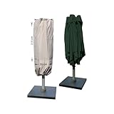 Sonnenschirmhülle - Hoch: 215 cm - - Wasserdicht | Solution Dyed | UV-beständig | Reißverschluss und Stab | Kordelzug - Schutzhülle für runde oder quadratische Sonnenschirme