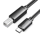 Supoion Druckerkabel, Typ C auf USB 2.0, 50/100/150/200/300 cm Länge, Druckkabel, Hochgeschwindigkeitsübertragung für Handys, Laptops