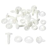 PATIKIL 15mm Puppen-Gelenke, 20er Set Kunststoff-Abnehmbare Tier-Gelenkverbinder Engage Bolt für Bärenweiche Glieder Herstellung Kopfgelenke DIY Handwerk Zubehör, Weiß