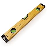 Wasserwaage 40 cm klein und magnetisch, für Profi und Heimwerker geeignet, Magnetwasserwaage mit drei Libellen und 40cm Lineal, aus Aluminium (40cm)