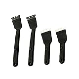 PartyKindom 4 Stück Teiliges Grillbürsten Edelstahl mit Hitzeisolierendem Griff Langlebige BBQ reinigungsbürsten für Gasgrill und Holzkohlegrill Ergonomisch Leicht und Praktisch für Effektive