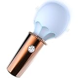 Mini Starker Vibrationsmassagestab für Frauen: Kabellos, Leise & Wasserdicht mit 7 Modi & 3 Intensitäten - Weiches Silikon, Tragbares Ganzkörper-Massagegerät - Geschenk(Milchblau)