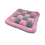 Esszimmer Stuhlkissen, KüChenstuhlkissen 50*50cm Quadratisches Weiches Mit Rutschfesten Partikeln Maschinenwaschbar Farbecht, FüR Esszimmer, Wohnzimmer,Schlafzimmer, Arbeitszimmer Pink 2PCS
