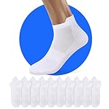 NUOZA Sneaker Socken Damen 35-38 Weiße Sportsocken Herren Kurze Halbsocken Baumwollsocken Low Trekkingsocken Anti Schweiß Atmungsaktive Running 10 Paar
