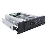 TurboSwap MB171SP-1B - SATA / SAS Hot Swap Wechselrahmen für 3,5 Zoll Festplatte komplett aus Metall Trägerloses Design Schwarz