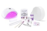 Jolifin Nagelstudio Einsteiger Starter Set für Gel Nägel + UV LED Lampe für Nagelverlängerung