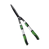 GEOLIA Teleskop Heckenschere 66-90cm Buchsbaumschere Wellenschliff Gartenschere Alu verstellbare Strauchschere Astschere
